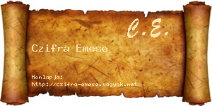 Czifra Emese névjegykártya